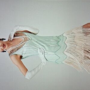 Elegant Beaded Flapper Dress with Fringe